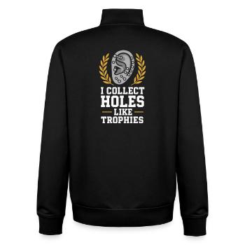 Piercing Addict Body Mod Enthusiast - Unisex Organic Zip Sweatshirt by Stanley/Stella - black - Back - AI Model Male 185 light (185cm)