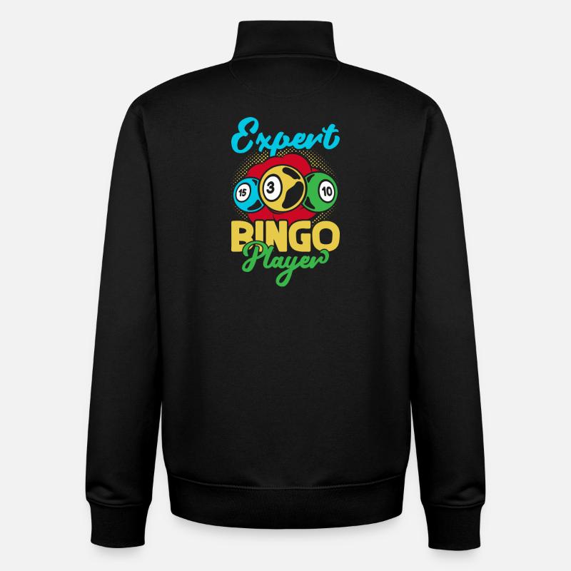 Jeu de bingo Expert Joueur Bingo - Sweat zippé unisexe en coton bio Stanley/Stella - noir