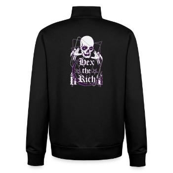 Hex the Rich  - Unisex Organic Zip Sweatshirt by Stanley/Stella - black - Back - AI Model Male 185 light (185cm)