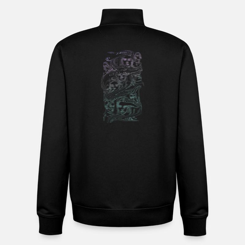 Flüssige Seelen: Ätherische Fusionen - Unisex Organic Zip Sweatshirt von Stanley/Stella - Schwarz