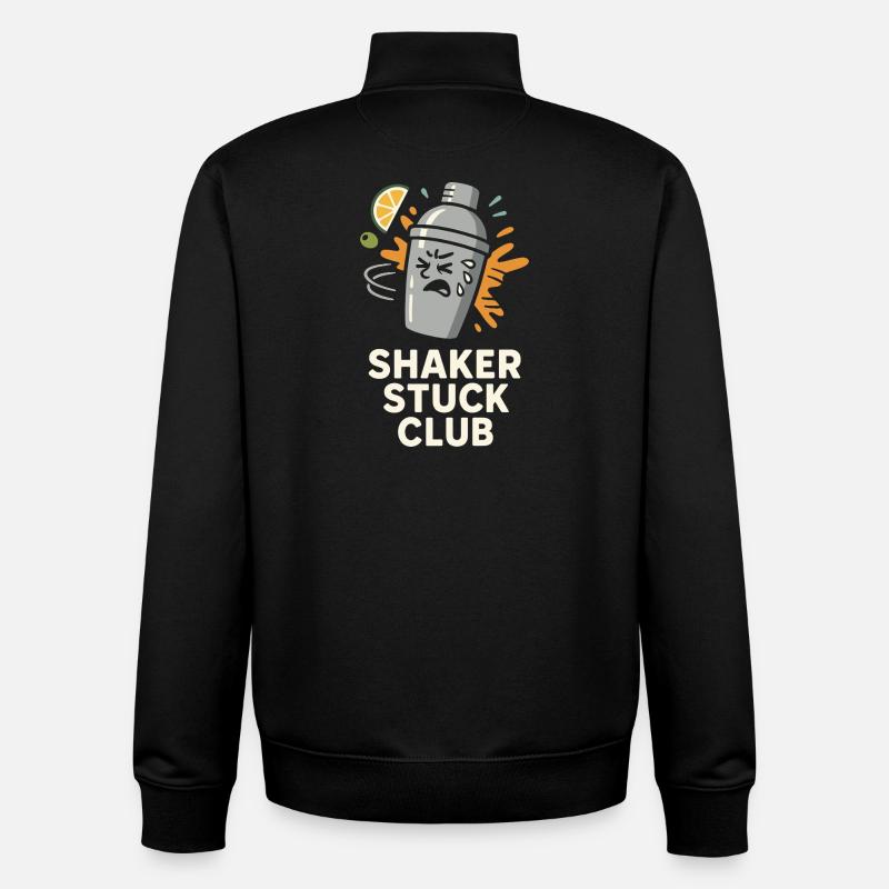 Shaker Stuck Mixologue débutant - Sweat zippé unisexe en coton bio Stanley/Stella - noir