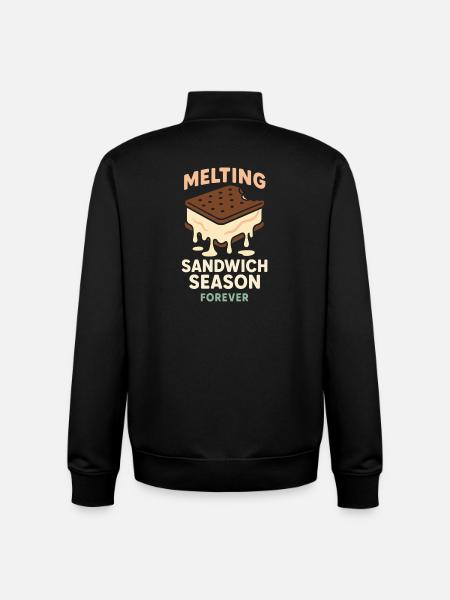 Eis-sandwich-liebhaber Sommerdessert - Unisex Organic Zip Sweatshirt by Stanley/Stella - black