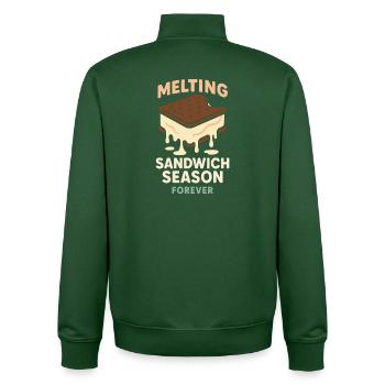 Eis-sandwich-liebhaber Sommerdessert - Unisex Organic Zip Sweatshirt von Stanley/Stella - Flaschengrün - Hinten - AI Model Male 185 dark (185cm)