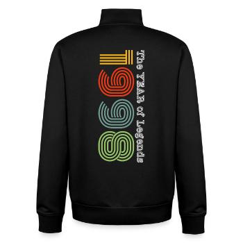 1998 Vintage - Unisex Organic Zip Sweatshirt by Stanley/Stella - black - Back - AI Model Male 185 light (185cm)