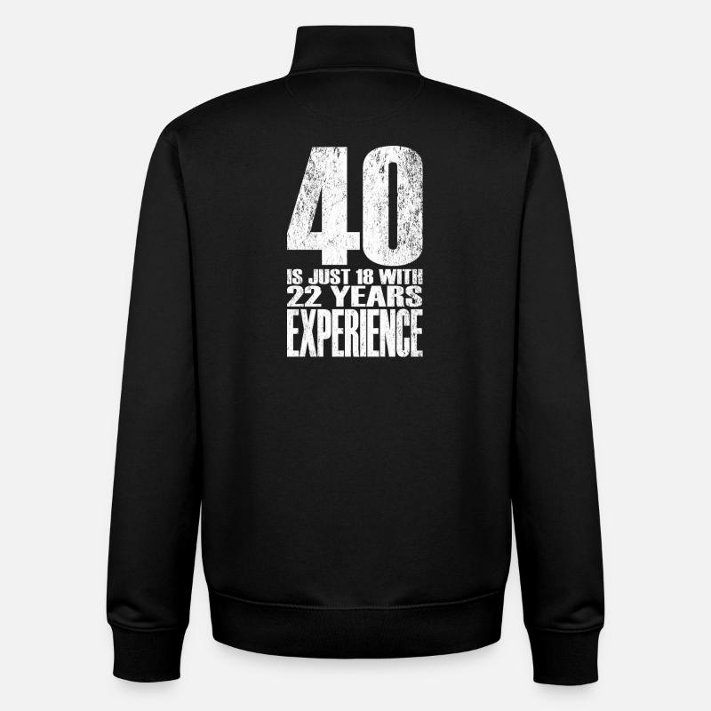 Vierzig Jahre Erfahrung - Unisex Organic Zip Sweatshirt von Stanley/Stella - Schwarz