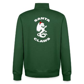 GRIFFES DU PÈRE NOËL - Sweat zippé unisexe en coton bio Stanley/Stella - vert bouteille - Dos - AI Model Male 185 dark (185cm)