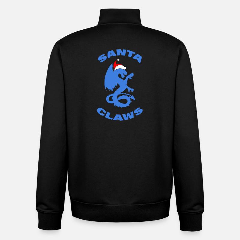 GRIFFES DU PÈRE NOËL - Sweat zippé unisexe en coton bio Stanley/Stella - noir