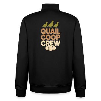 Quail Keeper Quail Farmer Backyard Quail - Unisex Organic Zip Sweatshirt by Stanley/Stella - black - Back - AI Model Male 185 light (185cm)