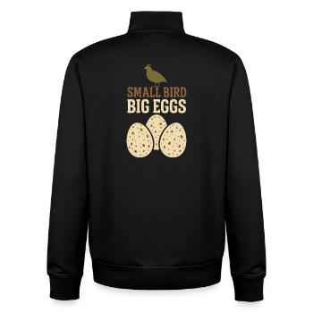 Quail Keeper Quail Farmer Backyard Quail - Unisex Organic Zip Sweatshirt by Stanley/Stella - black - Back - AI Model Male 185 light (185cm)