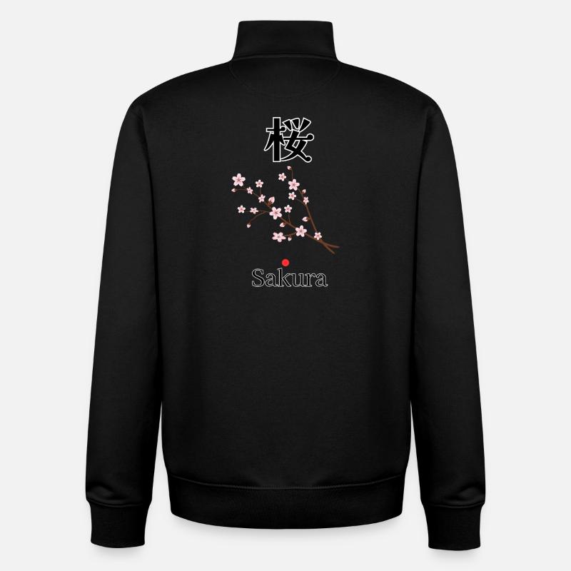 Sakura – Japanische Kirschblüte | Torii Apparel - Unisex Organic Zip Sweatshirt von Stanley/Stella - Schwarz