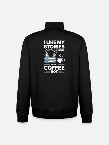 Coffee Lover Audiobook Passion Gift - Unisex Organic Zip Sweatshirt by Stanley/Stella - black