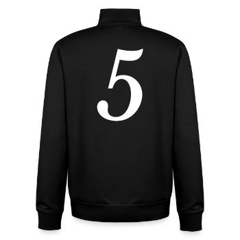 5. ANNIVERSARY. 5 YEARS. 5th ANNIVERSARY - Unisex Organic Zip Sweatshirt by Stanley/Stella - black - Back - AI Model Male 185 light (185cm)