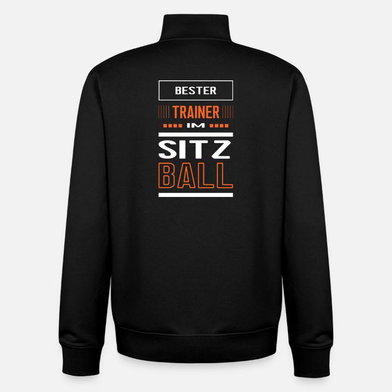 Bester Sitzball Trainer Sitzballtrainer Training - Unisex Organic Zip Sweatshirt von Stanley/Stella - Schwarz