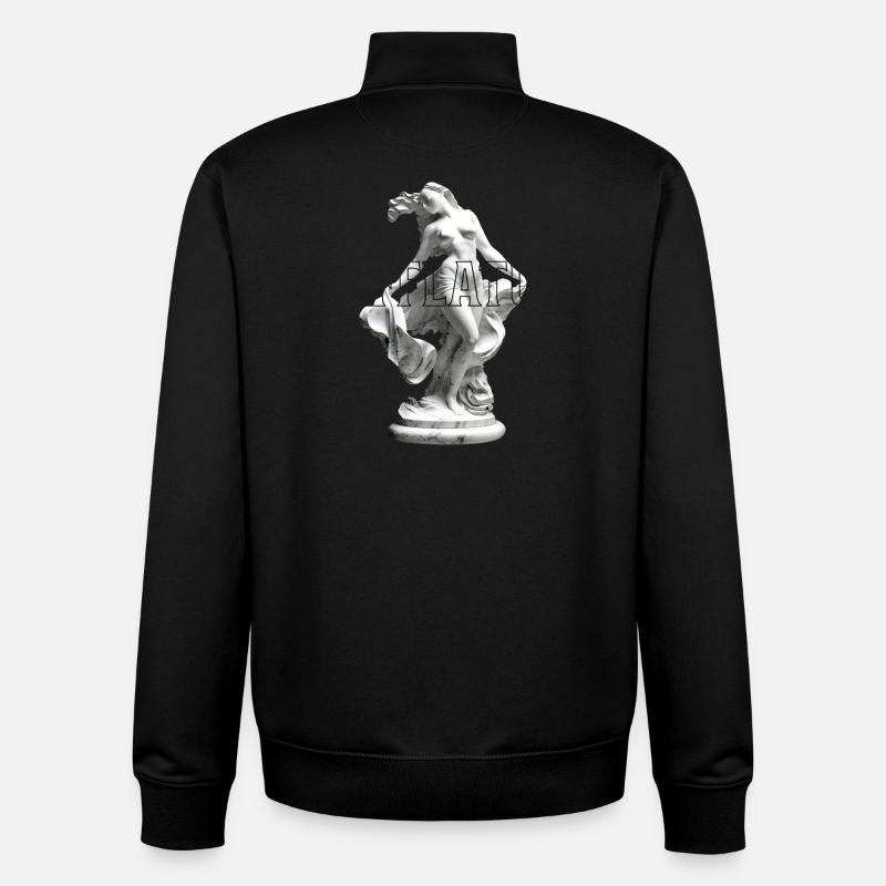 Sculpture en marbre : Danse - Sweat zippé unisexe en coton bio Stanley/Stella - noir
