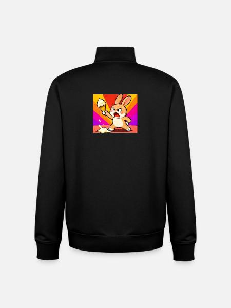 Boze Konijn Met IJs - Unisex Organic Zip Sweatshirt by Stanley/Stella - black