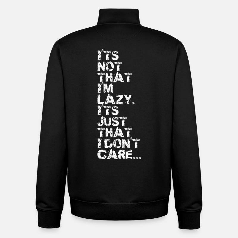 I'm not Lazy v2 - Unisex Organic Zip Sweatshirt by Stanley/Stella - black