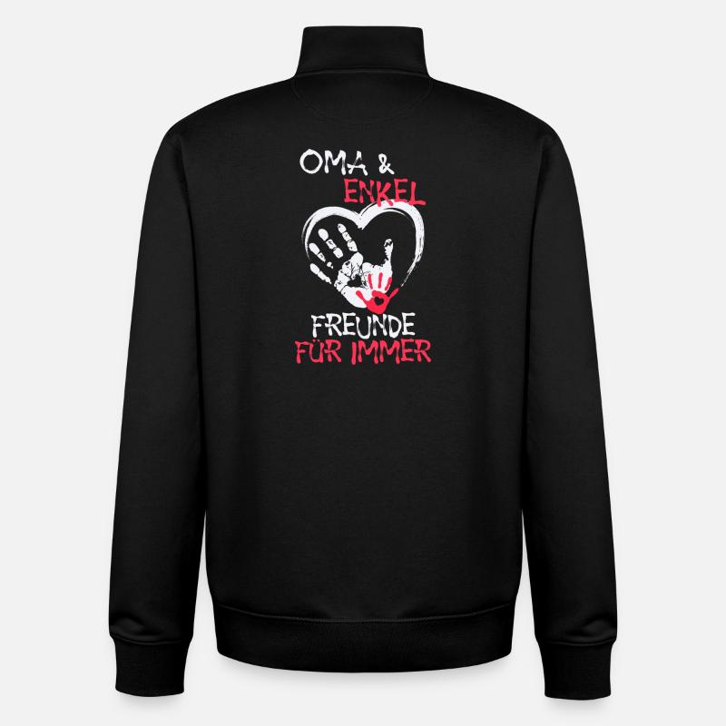 Lieblingsoma Oma Großmutter Statement Ruhestan - Unisex Organic Zip Sweatshirt von Stanley/Stella - Schwarz