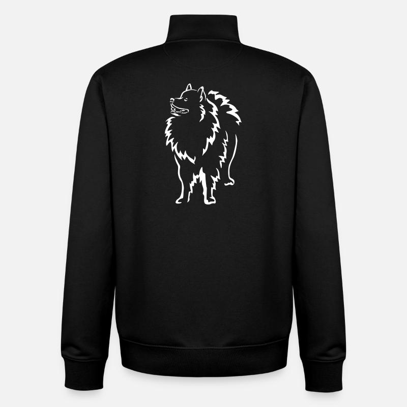 Wolfsspitz "Black Edition" - Unisex Organic Zip Sweatshirt by Stanley/Stella - black