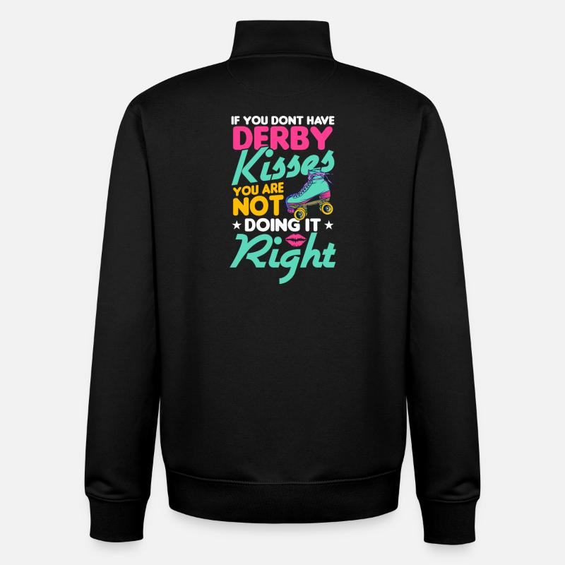 Roller Skate Design - Unisex Organic Zip Sweatshirt by Stanley/Stella - black