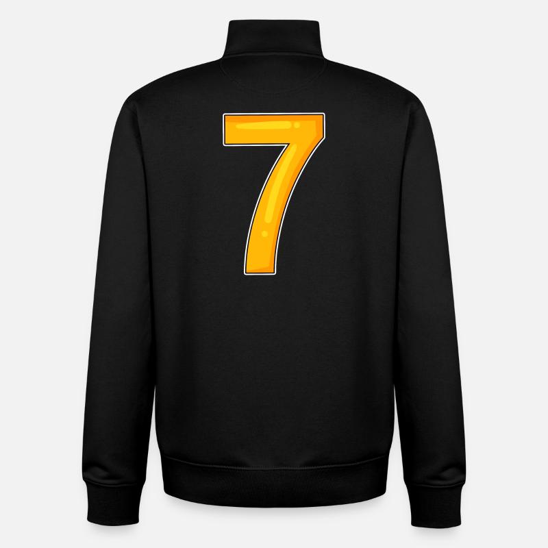 Numéro Sept - Numéro Numéro 7 - Sweat zippé unisexe en coton bio Stanley/Stella - noir