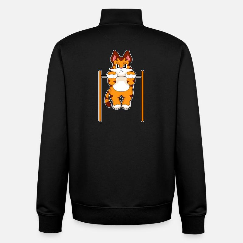 Tiger Bodybuilder Tractions Culturisme - Sweat zippé unisexe en coton bio Stanley/Stella - noir