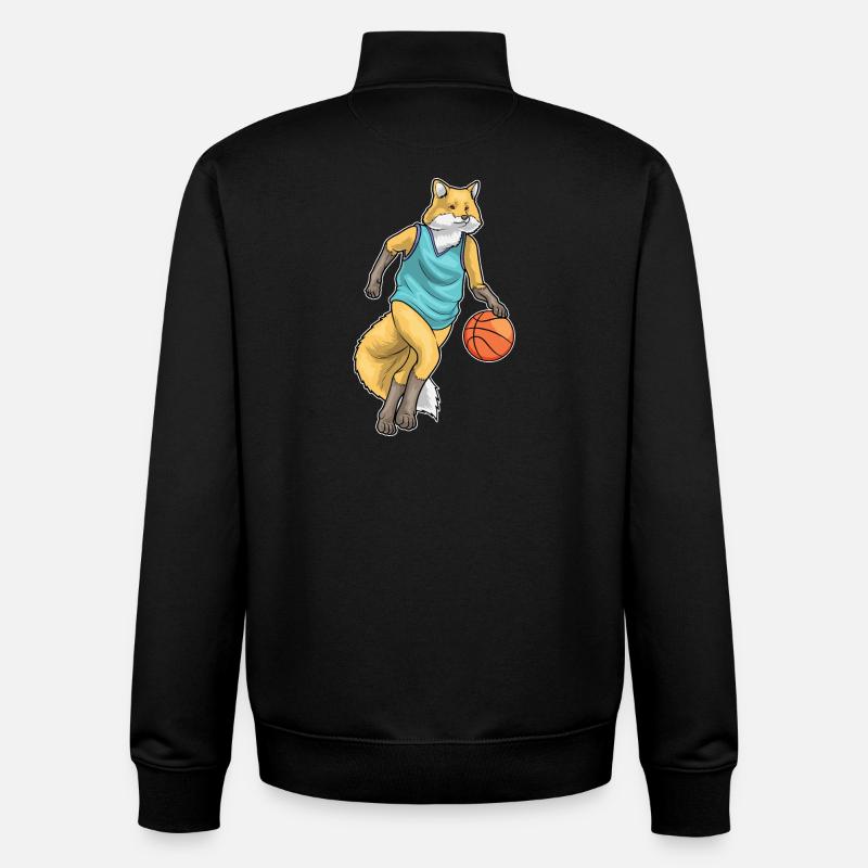 Fox Basketteur Basketteur - Sweat zippé unisexe en coton bio Stanley/Stella - noir