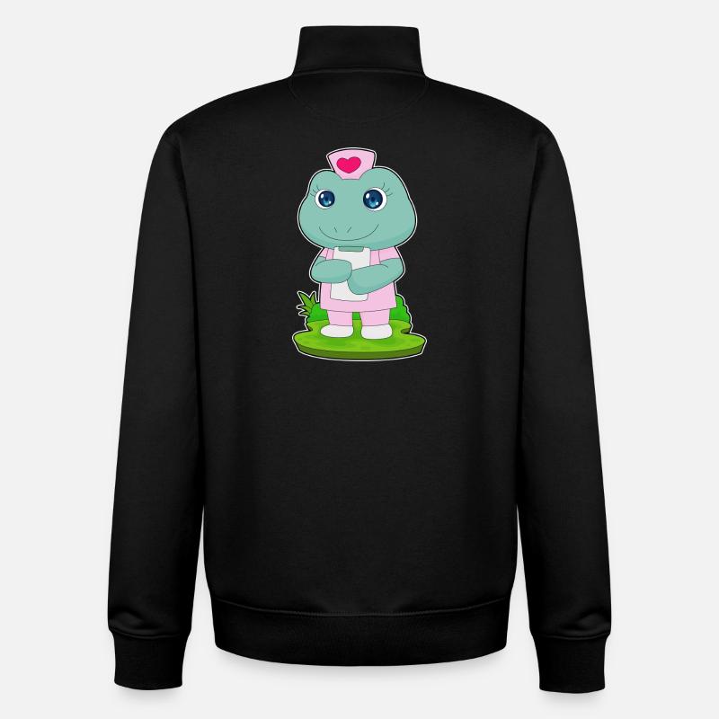 Frosch Krankenschwester Notiz - Unisex Organic Zip Sweatshirt von Stanley/Stella - Schwarz
