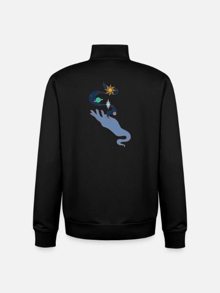 Universe in hand colour - Unisex Organic Zip Sweatshirt von Stanley/Stella - Schwarz