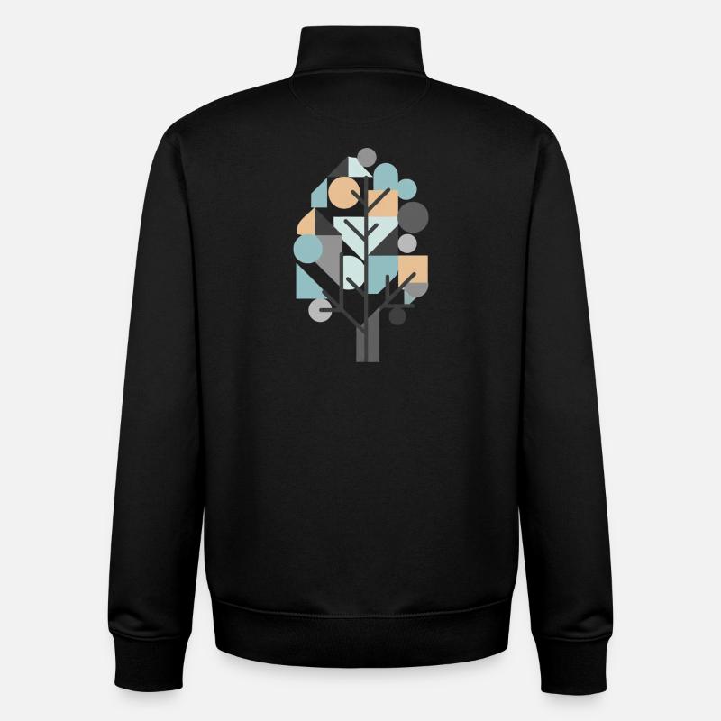 Arbre - Sweat zippé unisexe en coton bio Stanley/Stella - noir