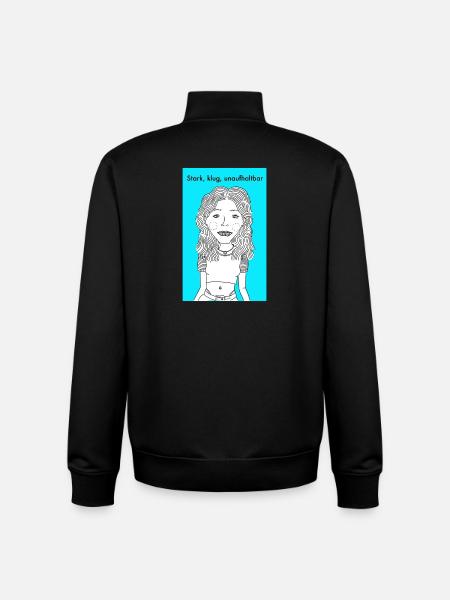 Strong, Clever and Unstoppable - Woman - Unisex Organic Zip Sweatshirt by Stanley/Stella - black