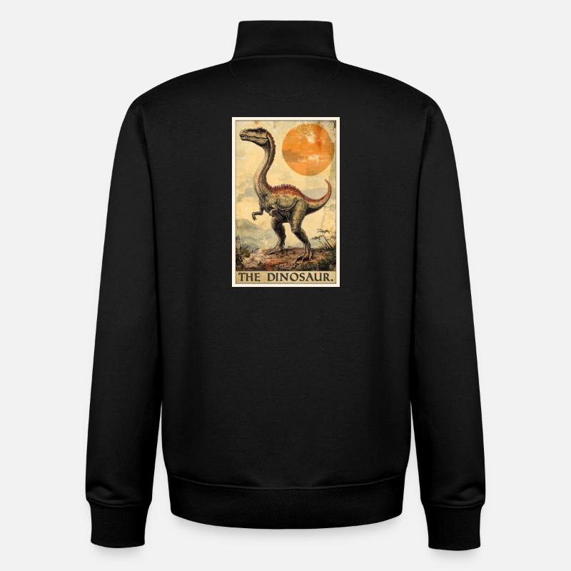 Dino Saurier Dinosaurier - Unisex Organic Zip Sweatshirt von Stanley/Stella - Schwarz