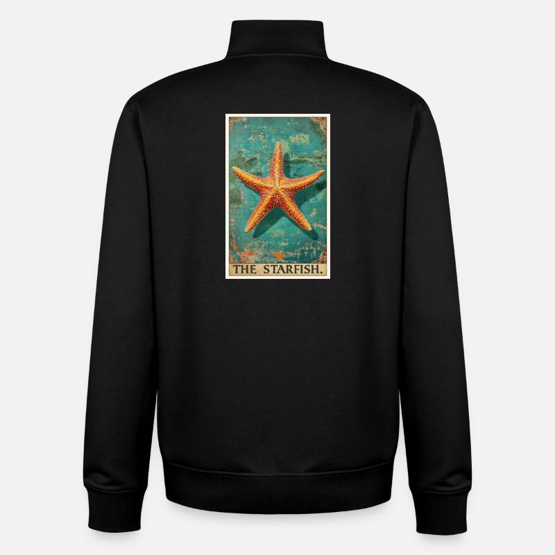 Starfish Starfish - Unisex Organic Zip Sweatshirt by Stanley/Stella - black