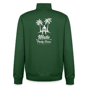 Beach Vacation Malle Party Crew - Unisex Organic Zip Sweatshirt by Stanley/Stella - bottle green - Back - AI Model Male 185 dark (185cm)