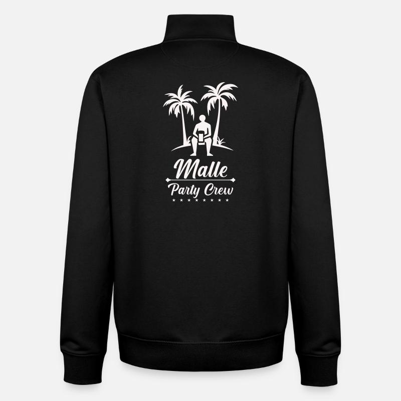 Beach Vacation Malle Party Crew - Unisex Organic Zip Sweatshirt by Stanley/Stella - black