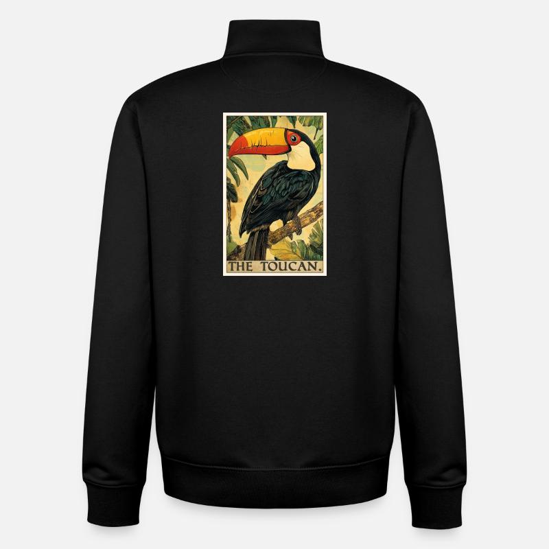 Toucans Toucan - Unisex Organic Zip Sweatshirt by Stanley/Stella - black