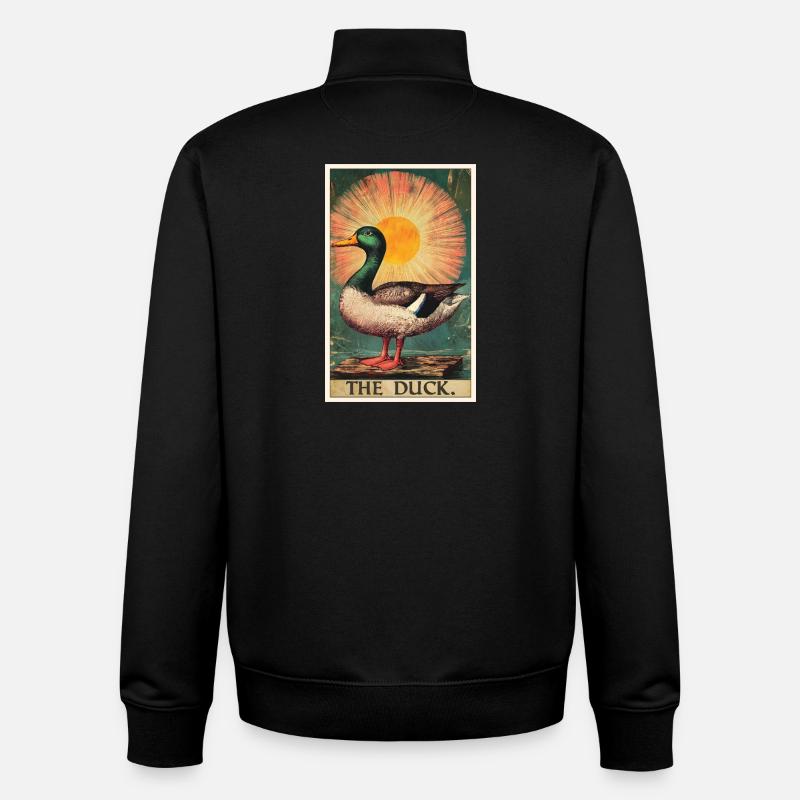 Ducks Duck - Unisex Organic Zip Sweatshirt by Stanley/Stella - black