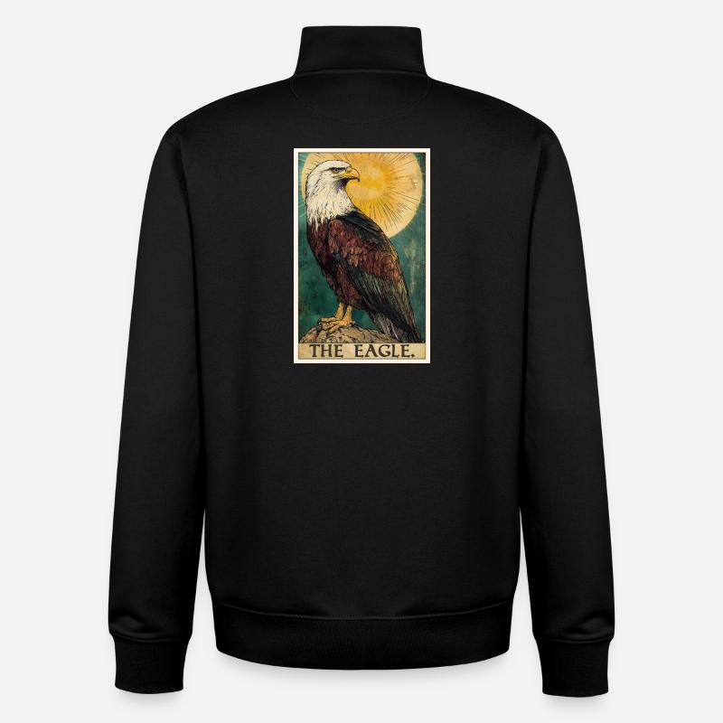 Aigle - Sweat zippé unisexe en coton bio Stanley/Stella - noir