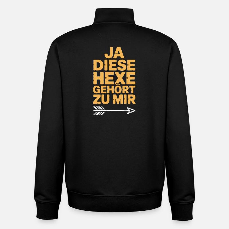 Cette sorcière m’appartient Halloween - Sweat zippé unisexe en coton bio Stanley/Stella - noir