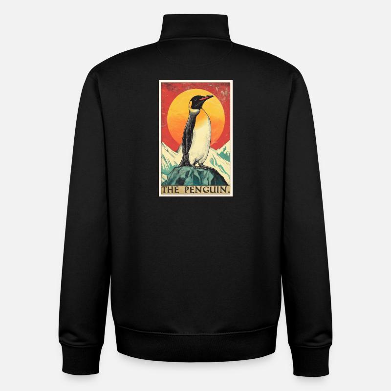 Penguins Penguin - Unisex Organic Zip Sweatshirt by Stanley/Stella - black