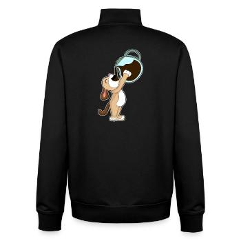 Dog Coffee Coffee Pot - Unisex Organic Zip Sweatshirt by Stanley/Stella - black - Back - AI Model Male 185 light (185cm)