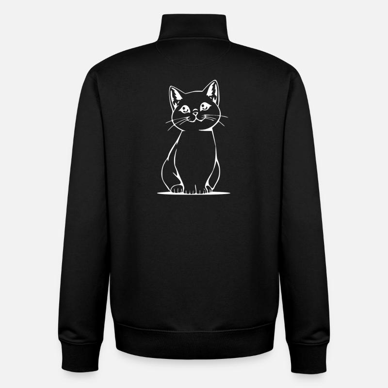 Chat Chaton Chat Chemise Cadeau - Sweat zippé unisexe en coton bio Stanley/Stella - noir