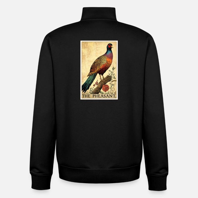 Faisans Faisan - Sweat zippé unisexe en coton bio Stanley/Stella - noir