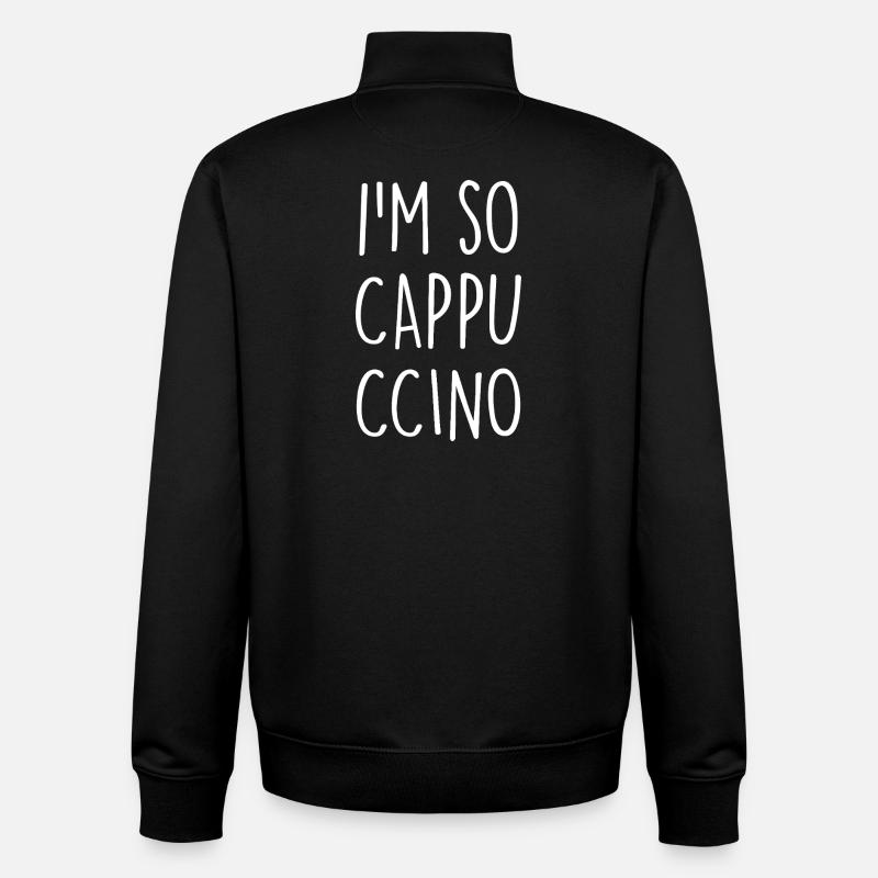 Cappuccino - Sweat zippé unisexe en coton bio Stanley/Stella - noir