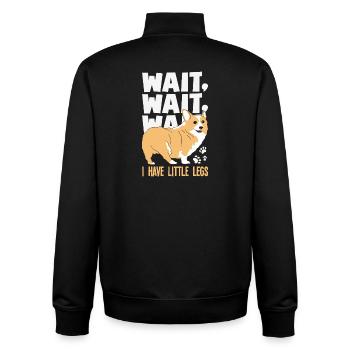 Warte Auf Mich, Ich Habe Kleine Beine - Unisex Organic Zip Sweatshirt von Stanley/Stella - Schwarz - Hinten - AI Model Male 185 light (185cm)