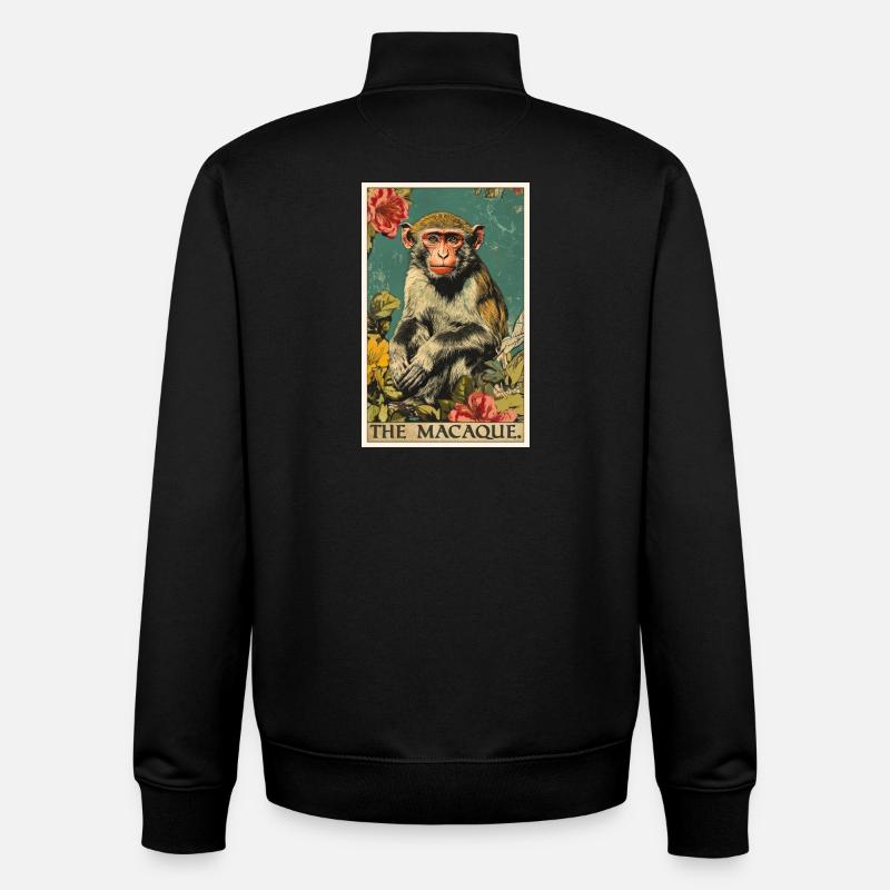 Makaken Makake - Unisex Organic Zip Sweatshirt von Stanley/Stella - Schwarz