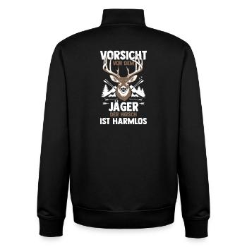 Hunting Hunting Huntsman Hunters - Unisex Organic Zip Sweatshirt by Stanley/Stella - black - Back - AI Model Male 185 light (185cm)