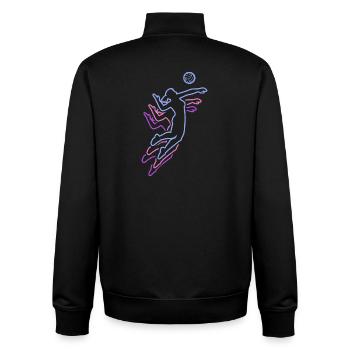Volleyball Mädchen Volleyballerin Beachvolleyball - Unisex Organic Zip Sweatshirt von Stanley/Stella - Schwarz - Hinten - AI Model Male 185 light (185cm)