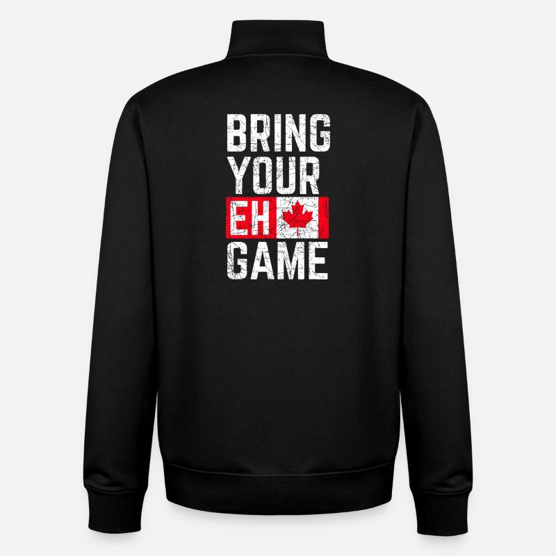 Bring Your Eh Game - Unisex Organic Zip Sweatshirt by Stanley/Stella - black