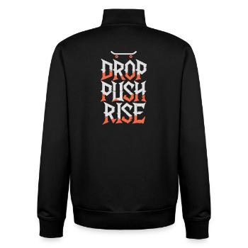 Drop Push Raise - Unisex Organic Zip Sweatshirt von Stanley/Stella - Schwarz - Hinten - AI Model Male 185 light (185cm)