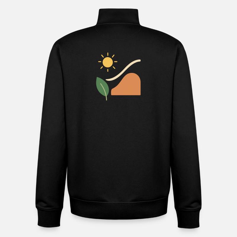 Stylized abstract nature - Unisex Organic Zip Sweatshirt by Stanley/Stella - black